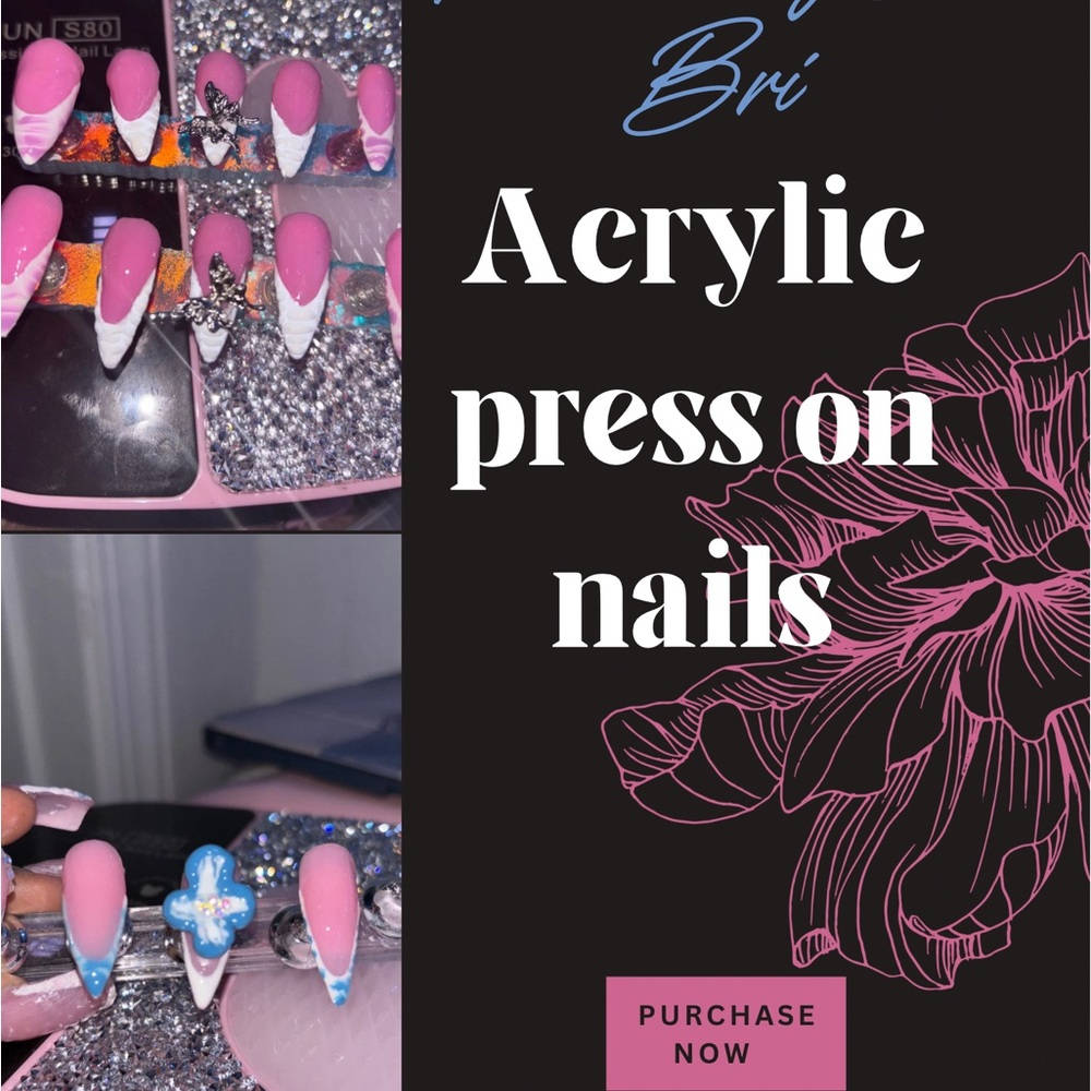 Custom Acrylic Press-On Nails
